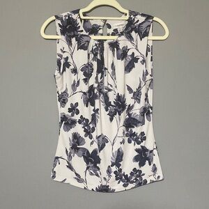 Calvin Klein blue floral blouse